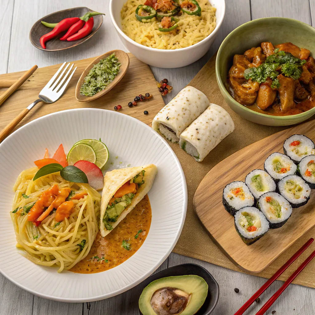 Diverse cooking cuisines available