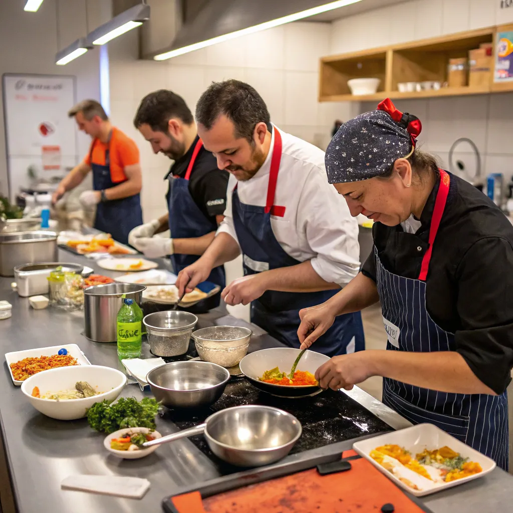 Cooking competition among colleagues